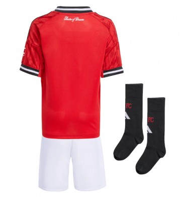 Manchester United Hjemmebanetrøje Børn 2025-26 Kortærmet (+ Korte bukser)